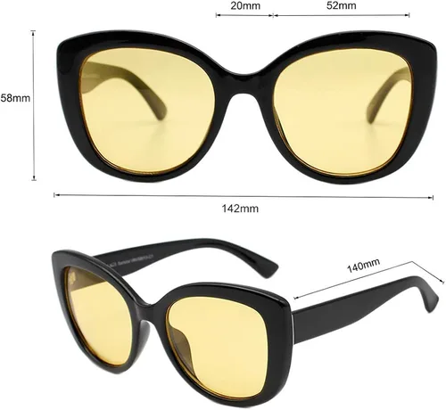 Vista 5 de VITENZI gafas de sol de conducción visión nocturna gafas de sol de gran tamaño ojo de gato barletta
