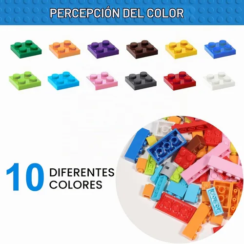 Vista 7 de 1000 ladrillos de construcción, bloques de construcción clásicos a granel para niños con 12 accesorios de ruedas, ventanas, puertas, 2 paquetes