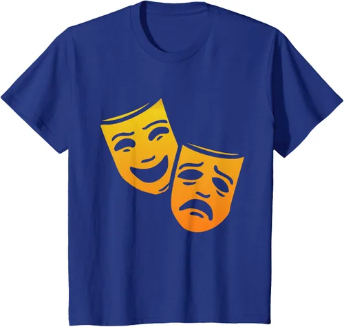 Vista 39 de Comedia y tragedia griega teatro máscaras camiseta