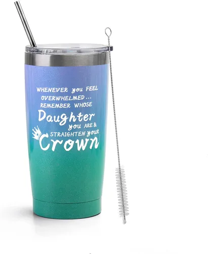 Vista 7 de TURMTF Vasos para el día de la madre para mi hija, regalo de papá mamá (a hija)