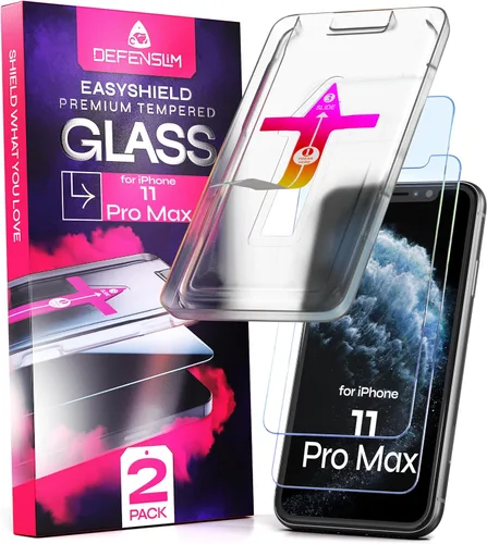 Vista 35 de Defenslim Protector de pantalla para iPhone XS Max (paquete de 2), kit de instalación de fácil alineación automática, vidrio templado de 6.5