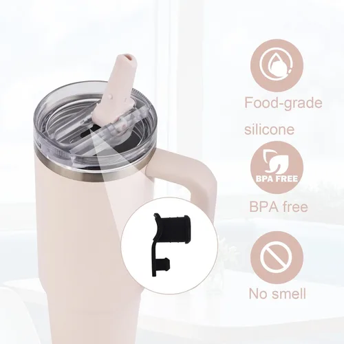 Vista 4 de 4 tapones de repuesto para fugas compatibles con vaso Stanley Quencher ProTour de 30 onzas, parte de tapón de silicona para tapa de botella de agua