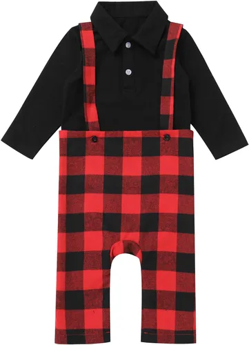 Vista 6 de AWIBMK Trajes familiares a juego para Navidad, color verde y rojo, a cuadros, vestidos para mamá e hija, otoño, invierno, Navidad, trajes familiares