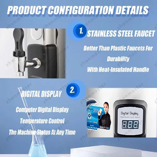 Vista 5 de Electric Candle Wax Melter 1500W, Stainless Steel Wax Melting Pot 8–35L with Digital Thermostat and Wax Pouring Nozzle, for Soy Wax, Beeswax, 8L