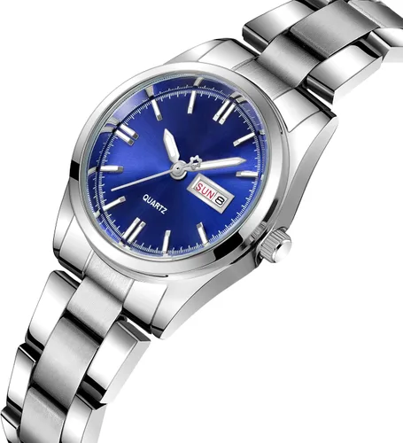 Vista 2 de carlien Relojes de lujo para mujer, calendario impermeable luminoso, reloj de pulsera de cuarzo para mujer