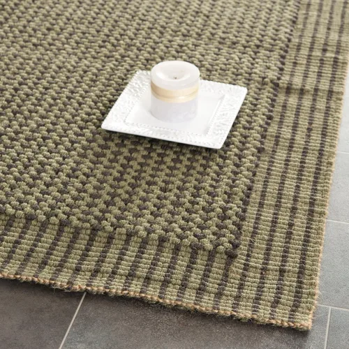 Vista 3 de SAFAVIEH Natural Fiber Collection Runner Rug - 2'3" x 7', Charcoal & Green, Handmade Jute, Ideal for Bedroom, Foyer, Hallway, Entryway (NF451B)