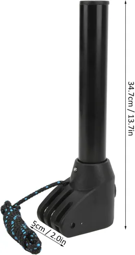 Vista 4 de Windsurf - Barra de extensión de aleación de aluminio, adaptador de montaje de base de varilla de extensión de windsurf con cuerda, accesorios