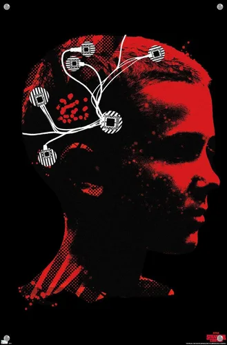 Vista 4 de Netflix Stranger Things - Póster de pared de perfil once con pasadores