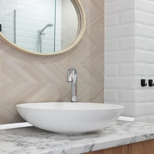 Vista 7 de Moldura Flexible de Cuarto de Círculo, Moldura de Cuarto de Círculo de Goma Despegar y Pegar, Moldura Autoadhesiva para Bañera