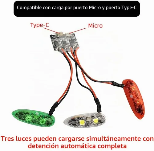 Vista 4 de CrazyLight V3 - Luz LED impermeable adecuada para aviones RC FPV de ala fija y vuelo nocturno