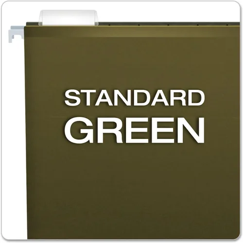 Vista 3 de Pendaflex 04152X1 Carpetas colgantes reforzadas de 1 pulgada de capacidad extra, verde estándar