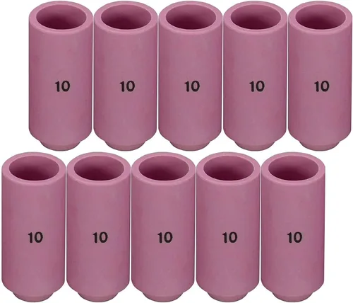 Vista 7 de RIVERWELD Boquillas de alúmina TIG de cerámica 10N50 4# 1/4 "0.256 in Orificio para QQ300 PTA DB SR WP 17 18 26 TIG Antorcha de soldadura Paquete