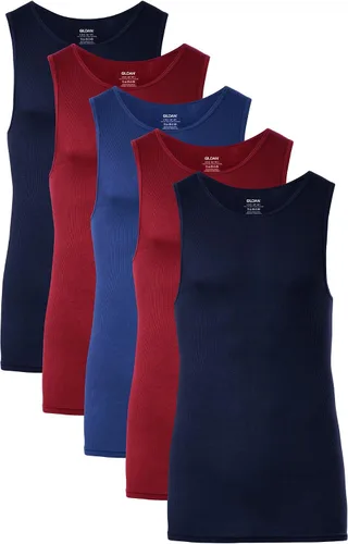 Vista 8 de Gildan Camiseta de tirantes para hombre, multipack, estilo G1104 Gris/Negro (paquete de 4)