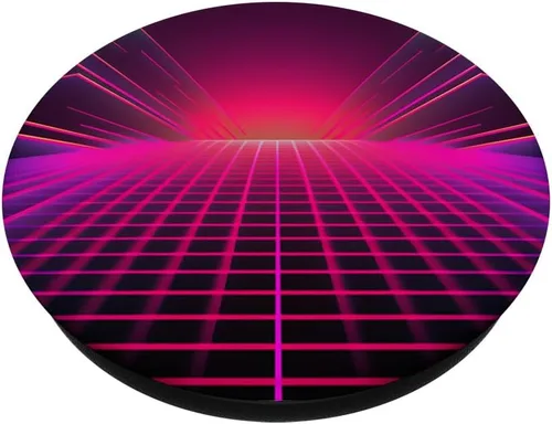 Vista 2 de Retrowave 80s Digital Vaporwave Synthwave PopSockets Standard PopGrip