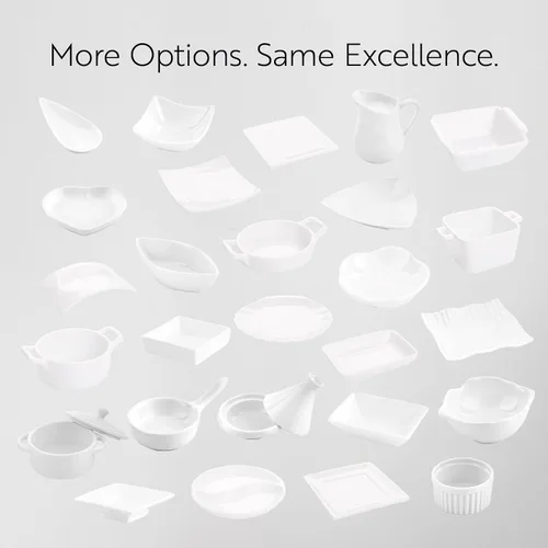 Vista 4 de Restaurantware -Cuencos para salsa de inmersión de 2 onzas, 10 platos de salsa en forma de canoa - aptos para microondas, aptos para horno, platos
