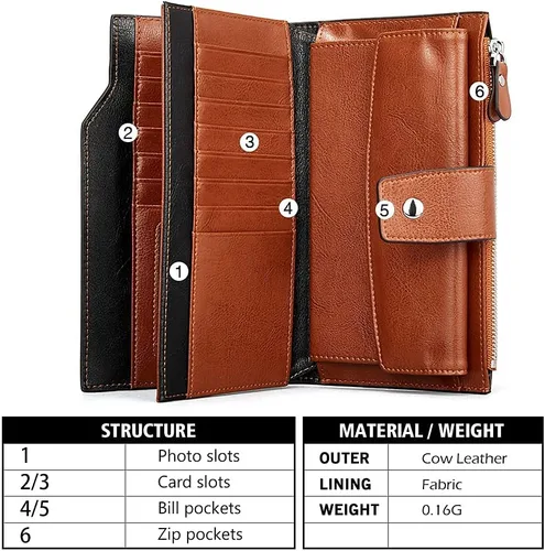 Vista 7 de BOSTANTEN Maletín de cuero para mujer de 15.6 pulgadas, bolso de hombro para laptop, oficina, trabajo, bolsos cruzados y carteras de cuero