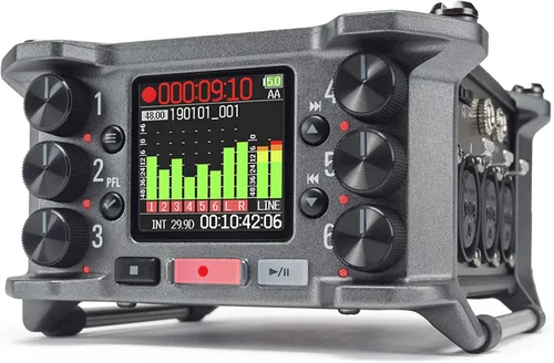 Vista 7 de Grabadora de campo multipista F6 6 entradas XLR, preamplificadores de calidad profesional, flotador de 32 bits
