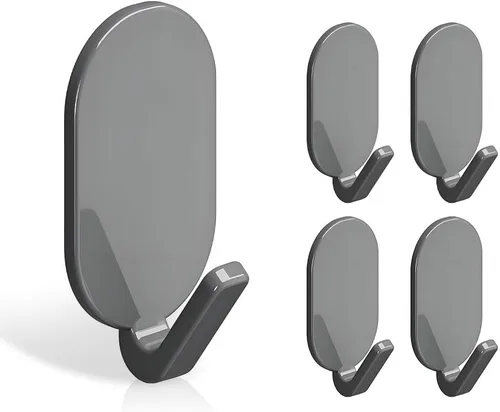 Vista 7 de Paquete de 12 ganchos autoadhesivos resistentes – transparentes, impermeables, ganchos de pared adhesivos para llaves, baño, ducha, exterior, Claro