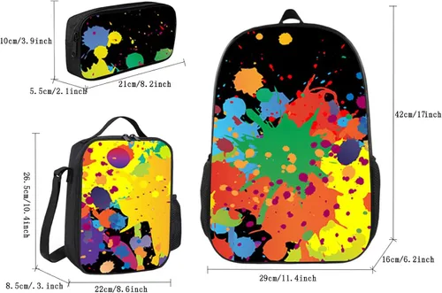 Vista 7 de Mochila de dibujos animados con impresión 3D para niños y niñas, mochilas de viaje de anime de 17 pulgadas, unisex, grandes, para laptop, regalos