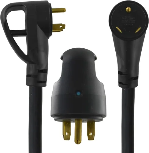 Vista 2 de Conntek RV 50-amp optimizador de energía (2) RV 30-amp Plug a 50-amp 125/250-volt 14 – 50R Conector Hembra