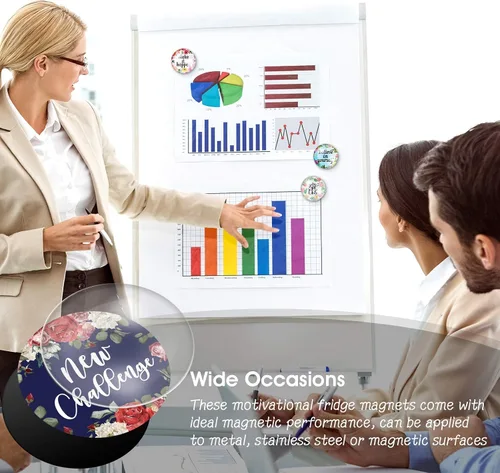 Vista 4 de Weewooday - 10 imanes de nevera inspiradores a granel, imanes decorativos para refrigerador, lindos accesorios de casillero, cita motivacional