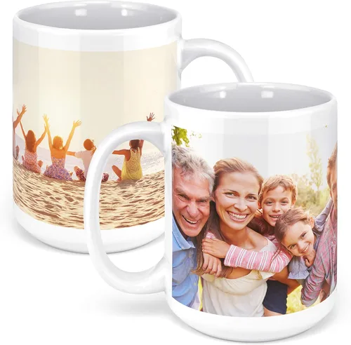 Vista 16 de Taza de café con foto personalizada, 11 onzas, color negro, con imagen envolvente, texto, taza de cerámica personalizada con imagen, taza