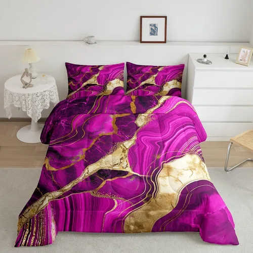 Vista 34 de Juego de edredón de mármol negro individual, ropa de cama dorada agrietada para adultos, hombres y mujeres, juegos de edredón de textura metálica
