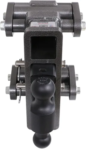 Vista 2 de GEN-Y Hitch Enganche de remolque resistente para receptor de 2.5 pulgadas, caída y elevación de 5 pulgadas con 4 posiciones ajustables, incluye