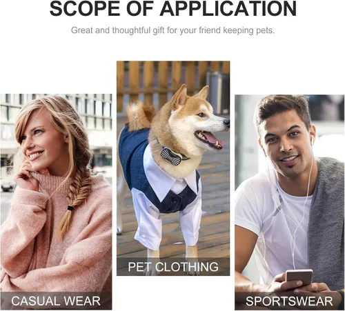 Vista 6 de Soporte para ropa para mascotas, 10 piezas, mini colgador de ropa para perro, perchero para disfraz de mascota