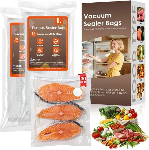 Vista 10 de Elxis Sellador al vacío, sellador al vacío portátil de mano + 30 bolsas de vacío reutilizables, sellador de alimentos portátil, con pantalla