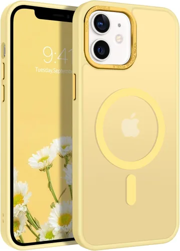 Vista 10 de BENTOBEN Funda magnética para iPhone 12, iPhone 12 Pro [compatible con Magsafe], funda translúcida mate, delgada, a prueba de golpes, para mujeres