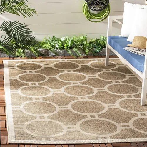Vista 31 de SAFAVIEH Courtyard Collection CY6924 - Alfombra decorativa para interiores y exteriores, impermeable, fácil de limpiar, 2 pies 3 pulgadas x 6 pies 7