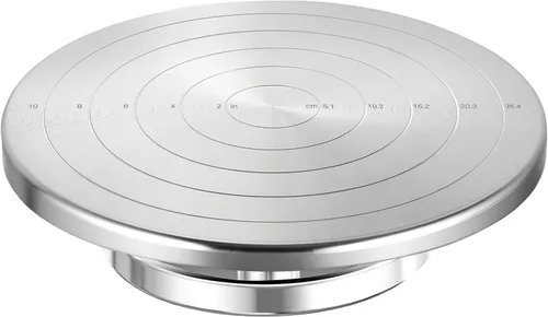 Vista 10 de Yncotte Rueda de cerámica de 7 pulgadas, rueda de bandas de doble cara, rueda giratoria de aleación de aluminio, rueda de escultura de metal