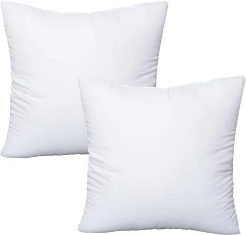 Vista 5 de OKBA - Juego de rellenos para almohadas de 2 unidades, con funda 100% algodón, para cama y sofá - Almohadas decorativas para hotel en interiores