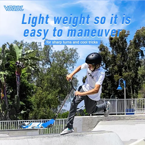 Vista 6 de VOKUL K1 Pro Stunt Trick Scooter para niños de 8 años en adelante, patinete de estilo libre para parque de patinaje en la calle para niños y niñas