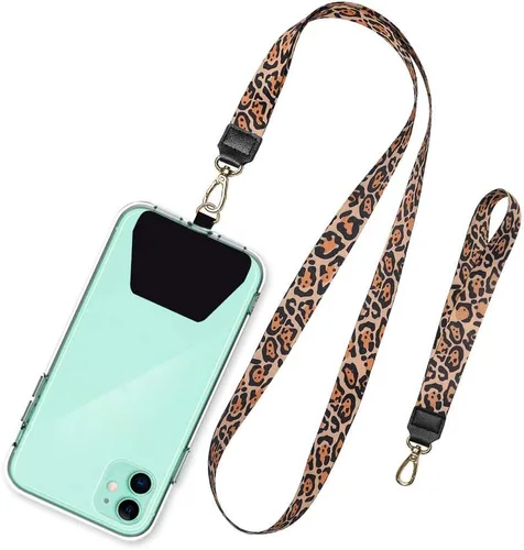 Vista 12 de SHANSHUI Cordón para teléfono, correa para el cuello y correa para la muñeca, soporte universal para funda de teléfono, anclaje para todos los Negro