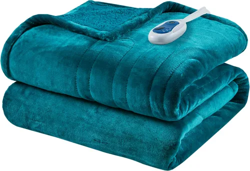 Vista 43 de Beautyrest Manta térmica reversible - Manta térmica Sherpa de felpa, color beige