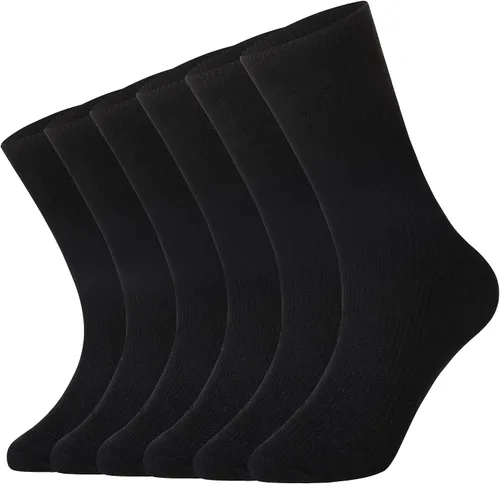 Vista 28 de Eyean Calcetines deportivos para niños y niñas, de algodón, uniformes escolares, casuales, básicos, 6 pares