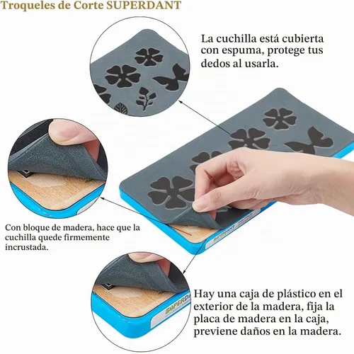 Vista 6 de SUPERDANT Troqueles de corte de flores, aretes de rosa, broche de madera, pinzas para el cabello, troqueladas de cuero, máquina de corte de madera