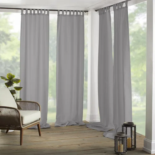 Vista 15 de Elrene Home Fashions 026865643039 - Cortina de ventana para interior/exterior con solapa sólida en la parte superior