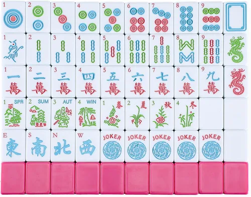 Vista 17 de Juego de 166 azulejos Mahjong, 1.2 pulgadas, negro