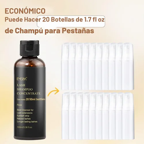 Vista 3 de EMEDA Champú concentrado para extensiones de pestañas 3.4 fl oz extensiones