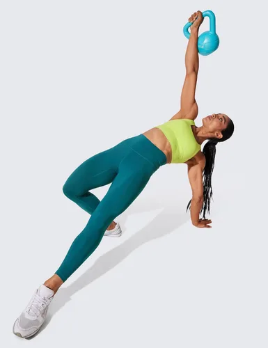 Vista 3 de CRZ YOGA - Leggings de compresión Hugged Feeling para mujer, de 25 pulgadas, leggings de entrenamiento de cintura alta gruesa con control de abdomen