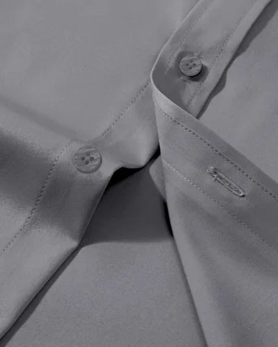Vista 16 de Alimens & Gentle Camisas de vestir para hombre, manga larga, elásticas, sin arrugas, con botones