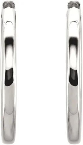 Vista 2 de 2,6mm Hinged Endless Ronda arete De Aro En Plata De Ley, 29mm