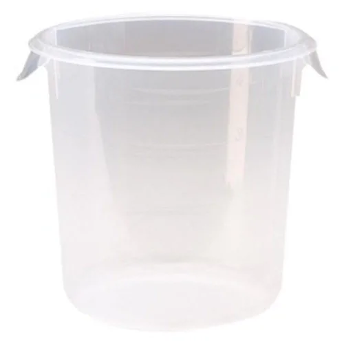 Vista 14 de Rubbermaid Productos comerciales Contenedor redondo de plástico para almacenamiento de alimentos con asa, 4 cuartos de galón, amarillo, rango