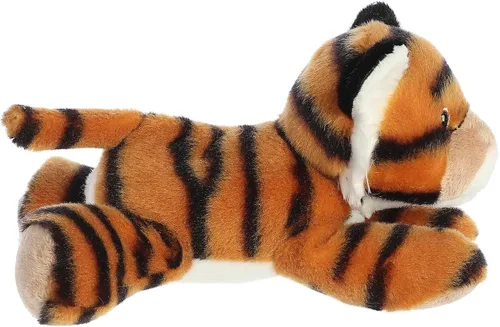 Vista 4 de Aurora® Animal de peluche Eco Nation™ Eco Softies™ de tigre hecho responsablemente, ideal para aventuras de juego, perfecto para cumpleaños