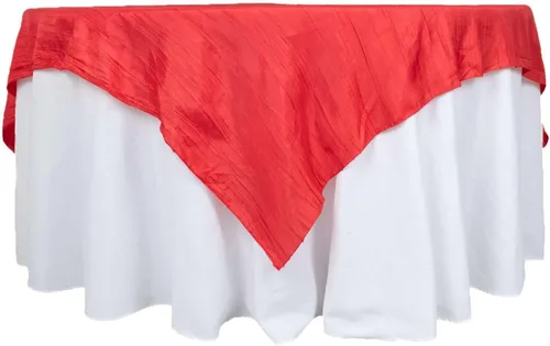 Vista 38 de Efavormart - Mantel cuadrado de tafetán arrugado de acordeón beige de 72 x 72 pulgadas