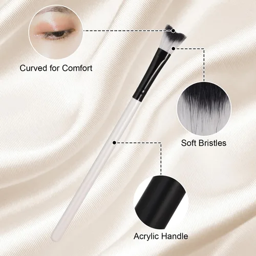 Vista 6 de TOYMIS 5 cepillos de champú para pestañas, cepillo de limpieza de extensiones de pestañas, eliminación de maquillaje suave, cepillo de limpieza