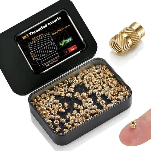 Vista 17 de 300 piezas de inserciones roscadas M2 M2.5 para plástico con puntas de ajuste térmico, kit de inserciones de ajuste térmico M2 y M2.5, inserciones
